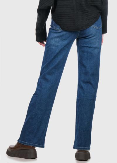 Sam zili džinsi ar augstu jostasvietu - back