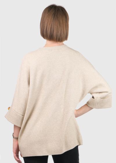 Pamela bēšsdžemperisar kabatām - back