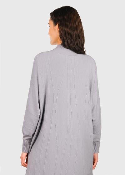 Sandra pelēks džemperis  ar pagarinātu mugurpusi  - back