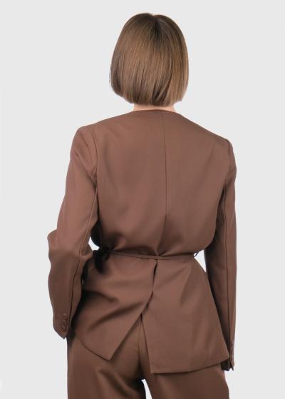 Nicole brūna žakete ar jostu  - back