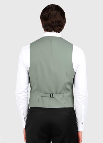 Almerino gaiši zaļa klasiska veste - back