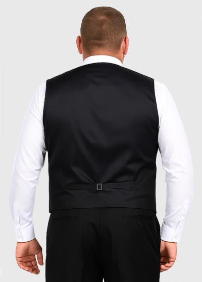 Terry tumši pelēka klasiska veste - back