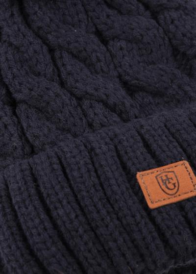 Stef tumši zila cepure ar bumbuli  - back