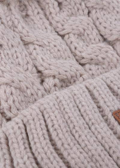 Stef bēša cepure ar bumbuli  - back