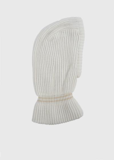 Nairi balta adīta balaklava - back