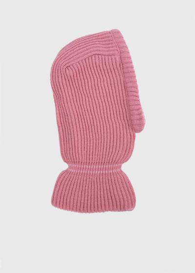 Nairi rozā adīta balaklava - back