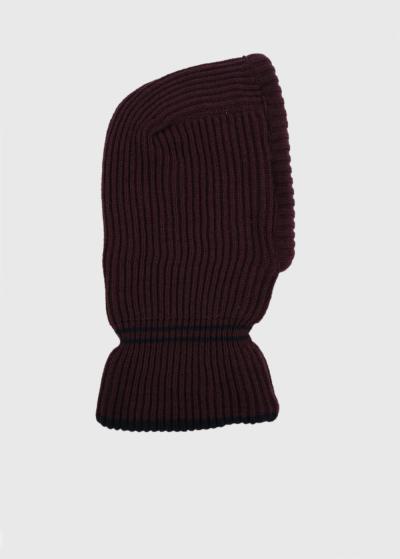 Nairi bordo adīta balaklava - back