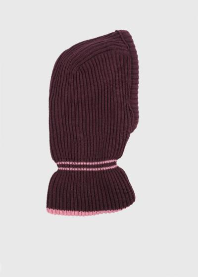 Nairi bordo adīta balaklava - back