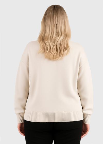 Adalyn beige warm sweater - back