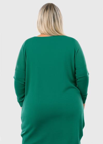 Amelia green longline sweater - back