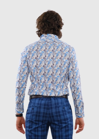 Nicola Slim Fit мужская рубашка с принтом - back