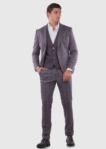 Norberto Slim Fit бордовые мужские брюки - back