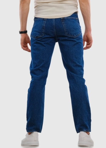 Salvio Slim Fit синие мужские джинсы - back