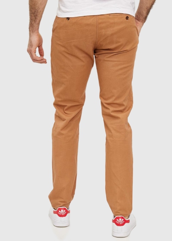Anastasio Slim Fit светло-коричневые мужские брюки - back