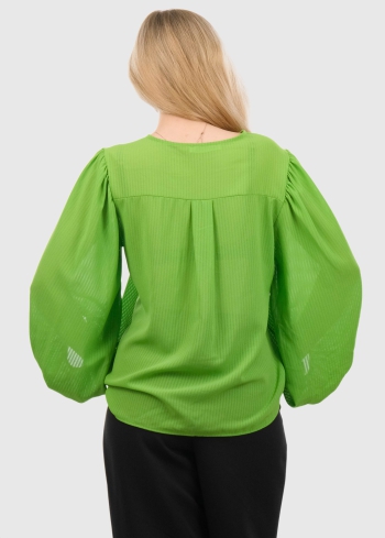 Pietra зеленая блузка с длинными рукавами - back
