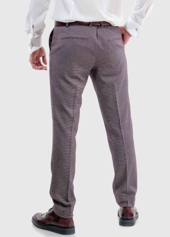 Venceslao Slim Fit бордовые мужские брюки - back