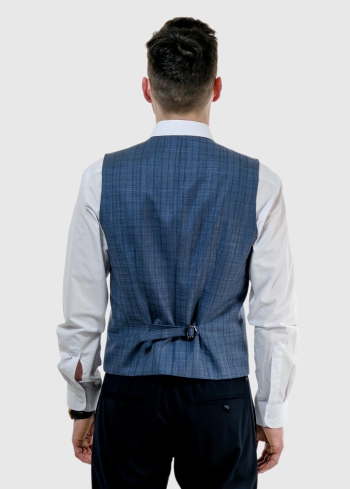 Duilio синяя классическая жилетка - back