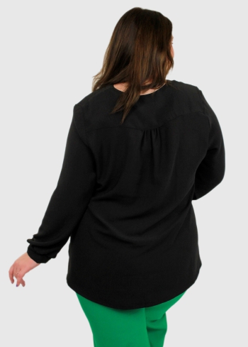 Jolanda черная блузка Большого Размера - back