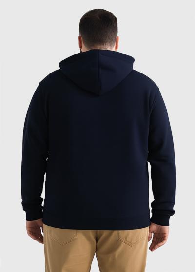 Carmelo Lielo izmēru zils džemperis ar rāvējslēdzi - back