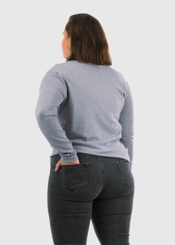 Eulalia Lielo izmēru pelēka sieviešu bītlene - back