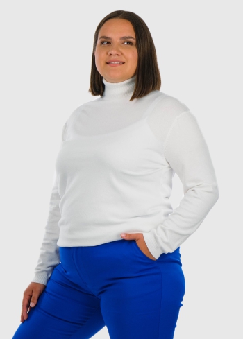 Eulalia Lielo izmēru balta sieviešu bītlene - back