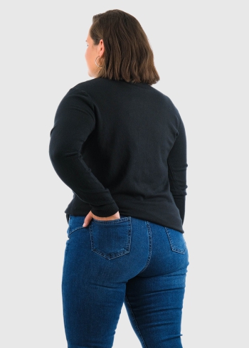 Eulalia Lielo izmēru melna sieviešu bītlene - back