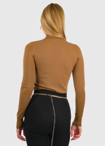Perla коричневая водолазка - back