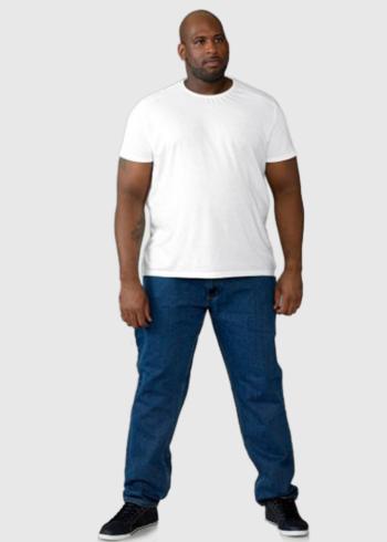 Avanti Regular Fit темно-синие джинсы Больших размеров - back