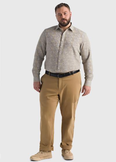 Cecchino Lielo izmēru vīriešu krekls ar garām piedurknēm - back