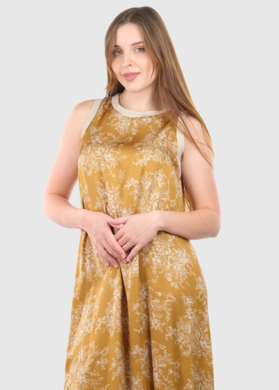 Jessica yellow long dress with side slits