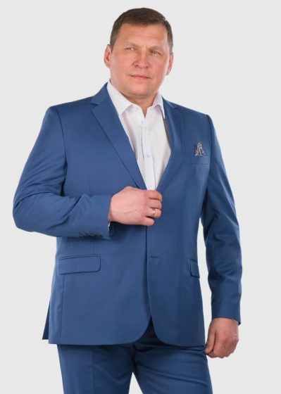 Mirko синий классический костюм Большого размера с шерстью