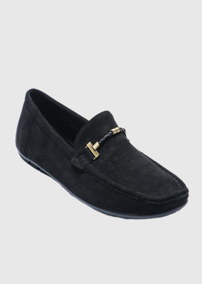 Reginaldo black metal buckles  moccasins