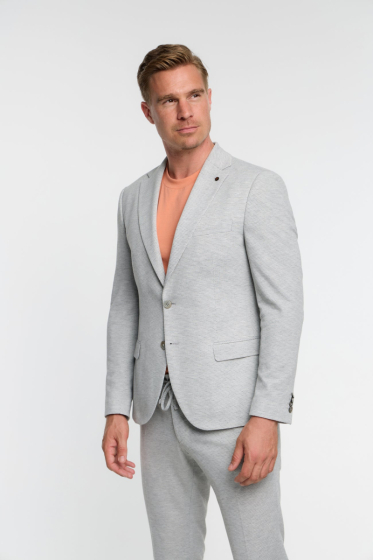 Comfort - light grey men's Suit - super stretchy