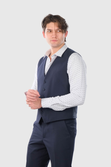 Amelio dark blue men's classic vest