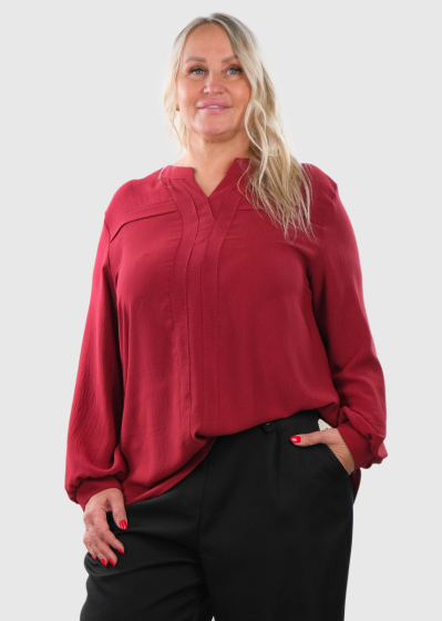 Jolanda Plus Size bordo women's blouse
