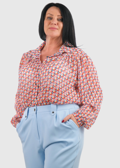 Vicenta Lielo izmēru blūze ar rakstu