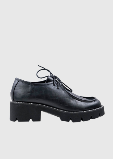 AZAREY black women's lace-up loafers