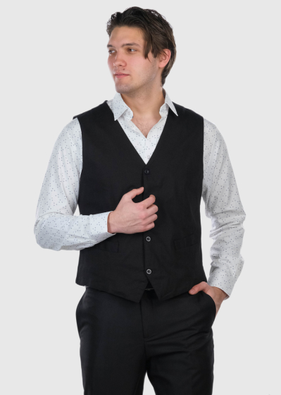 Tadeo black classic vest