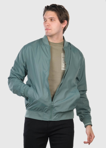 Green men's bomber jacket