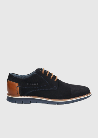 Bugatti Blue mens lace-up shoes