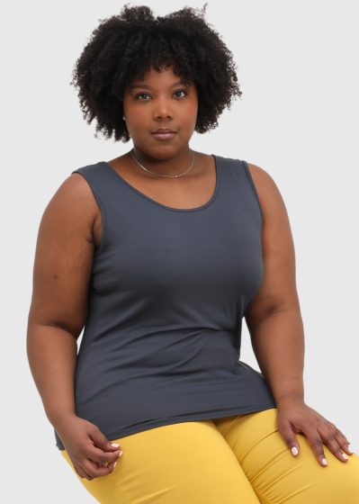 Alessa Plus Size dark grey women's top