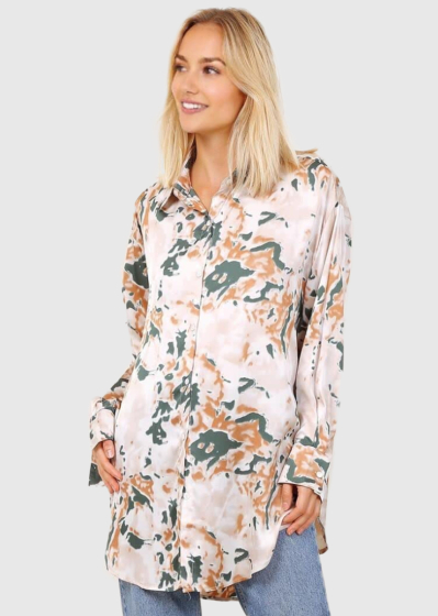 Perlita Plus Size printed blouse