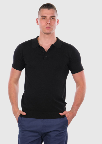Dámaso black men's polo shirt