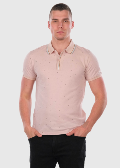 Delfín beige emroidered polo shirt