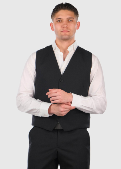 Ciriaco black men's classic vest