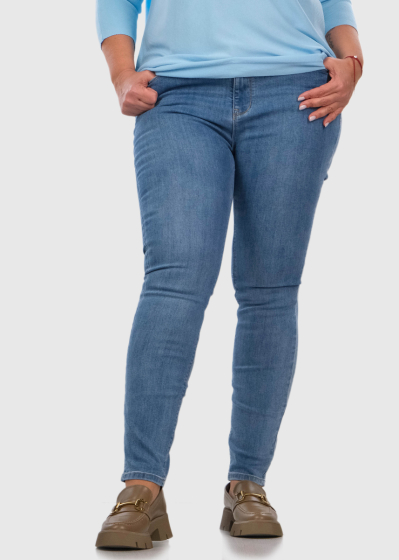 Jacinta Slim Fit Lielo izmēru zili džinsi