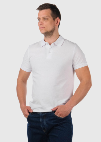 Ermanno Plus Size white men's Polo Shirt