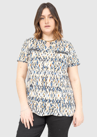 Laureana Plus Size printed blouse