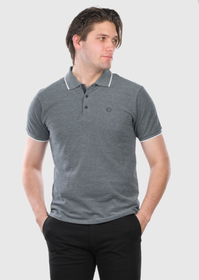 Grey men's polo shirt