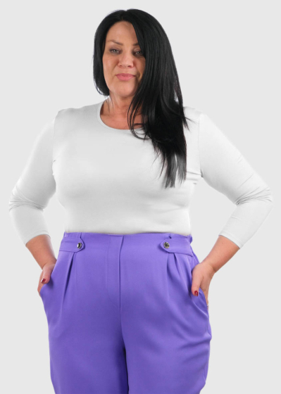 Zara Plus Size white long sleeve t-shirt